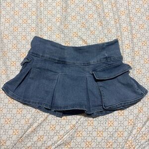 Almost Famous Blue Denim Mini Skort
